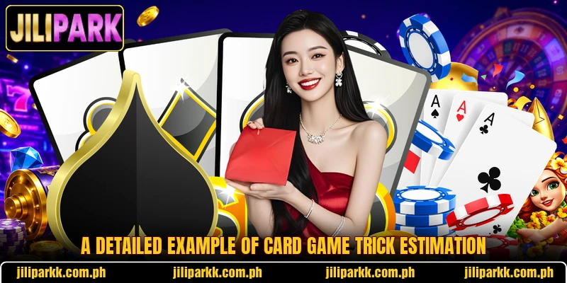 A detailed example of card game trick estimation