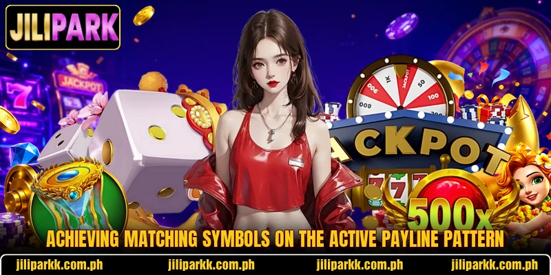 Achieving matching symbols on the active payline pattern