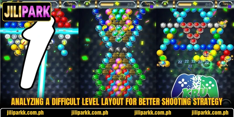 Analyzing a difficult level layout for better shooting strategy Analyzing a difficult level layout for better shooting strategy