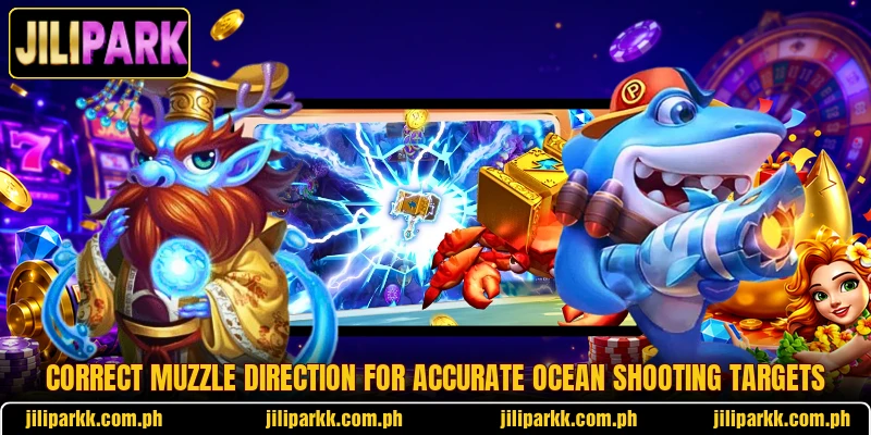 Correct muzzle direction for accurate ocean shooting targets