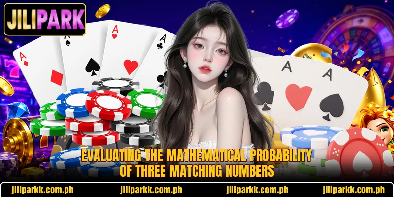 Evaluating the mathematical probability of three matching numbers Evaluating the mathematical probability of three matching numbers