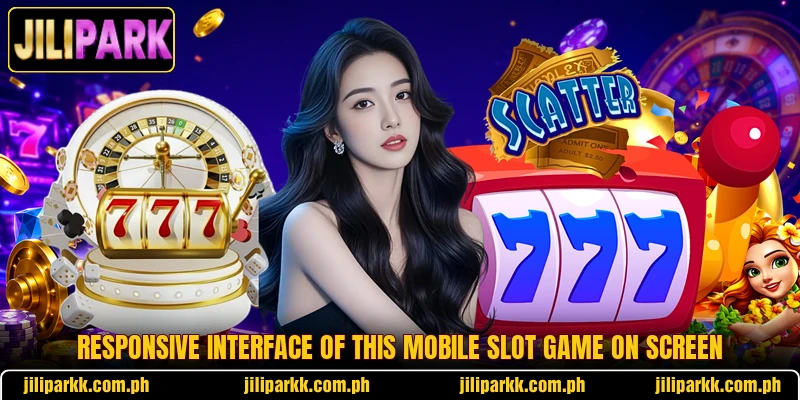 Responsive interface of this mobile slot game on screen