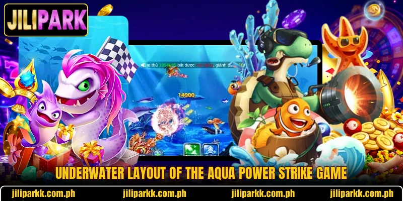 Underwater layout of the Aqua Power Strike game